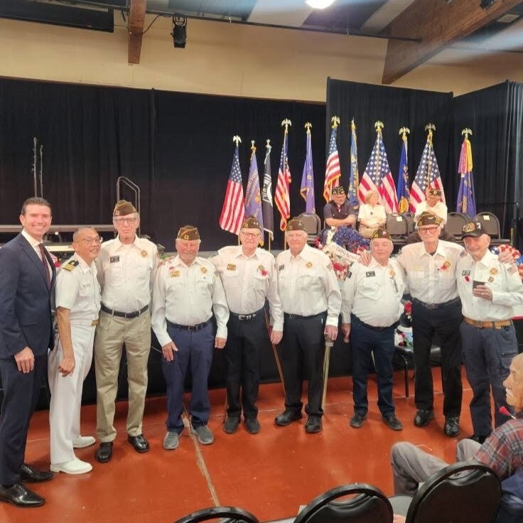 Supervisor Lucan and veterans at the Marin County Veterans’ Council ceremony