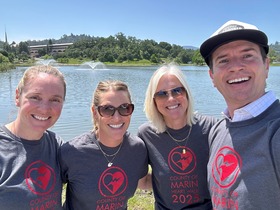 County employees team up for the Annual Heart Walk with Supervisor Lucan.