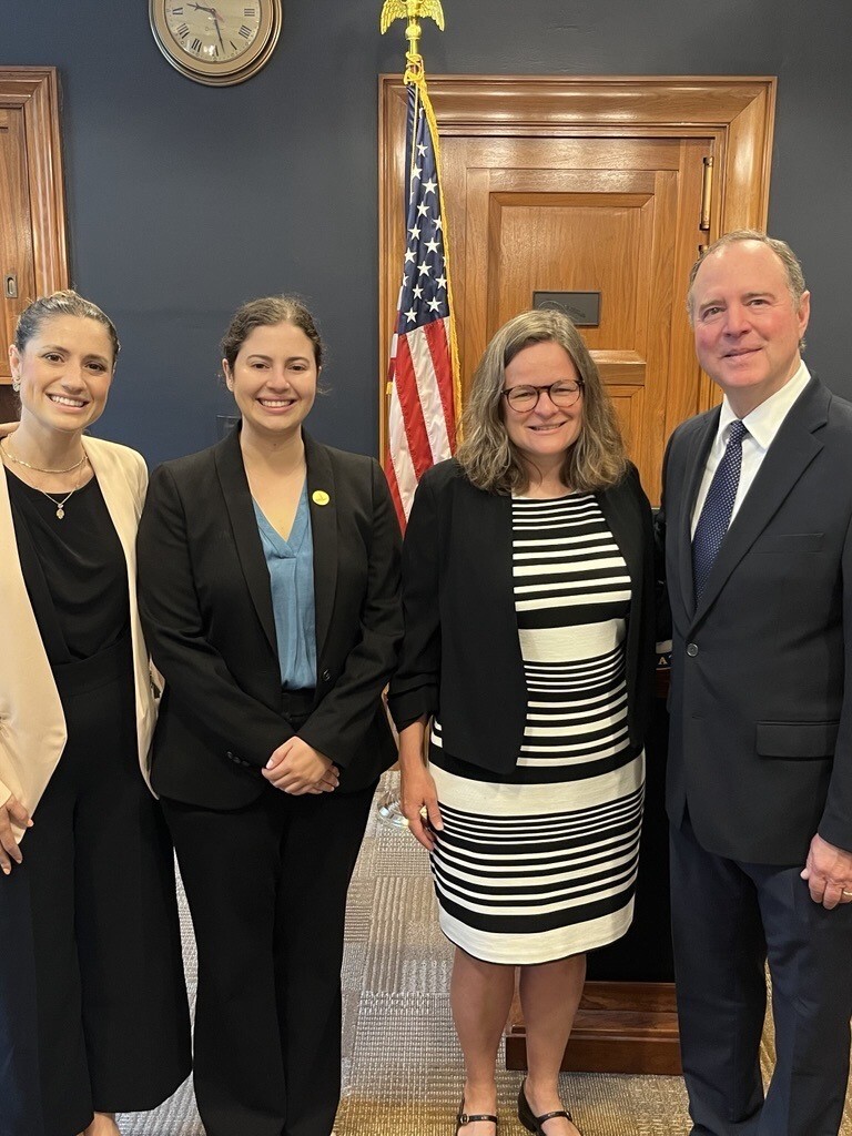 Pic with Talia Smith, Julia Reinhard, Supervisor Sackett and Senator Schiff