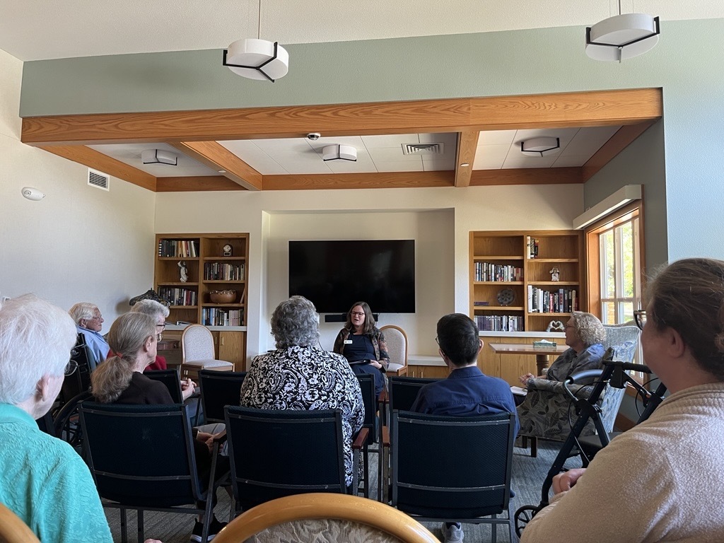 Mary speaking with Dominican Sisters