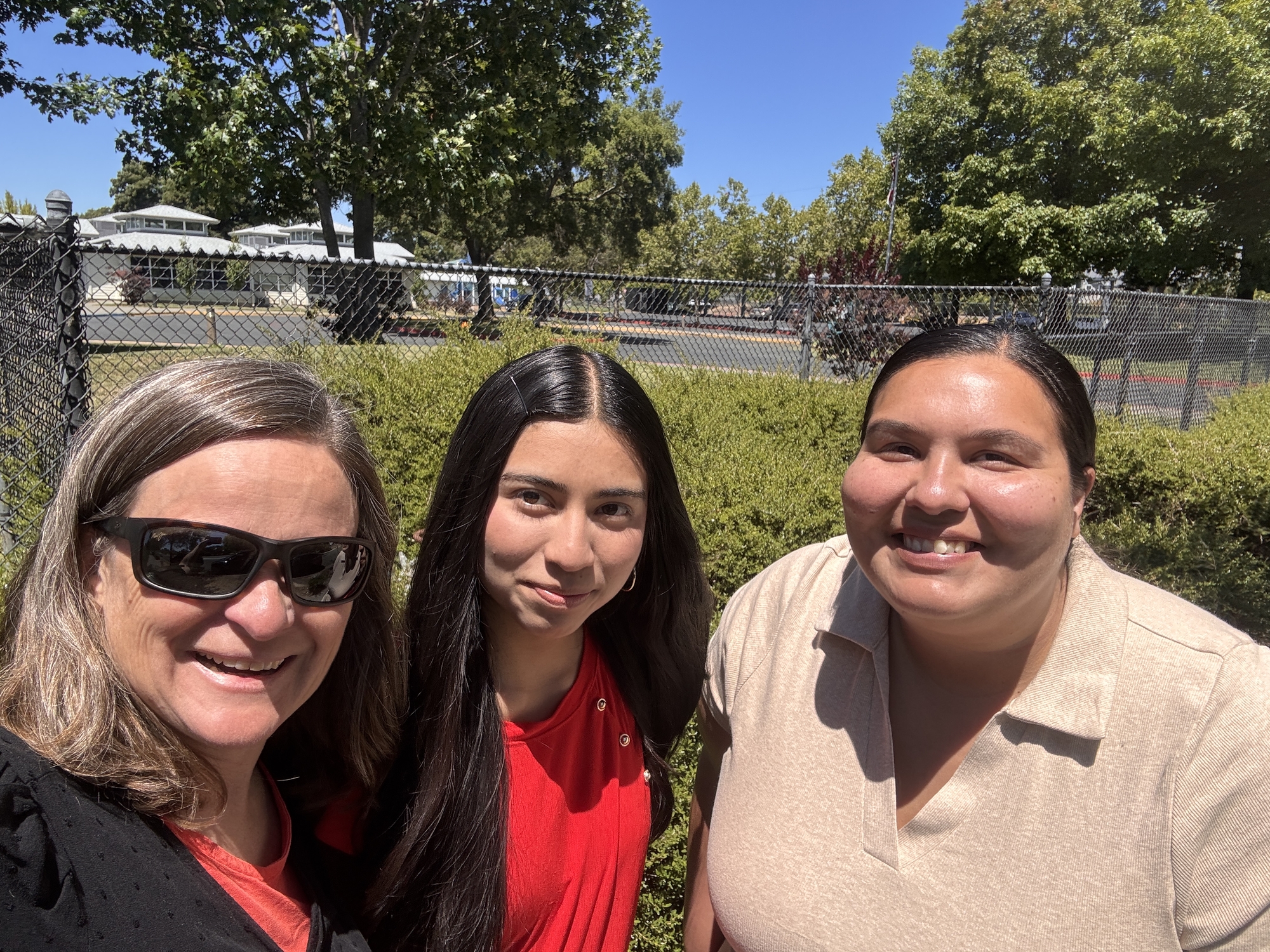 Mary, Melanie, and Crystal smiling