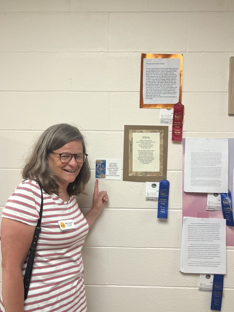 Mary Pointing at Sponsored Creative Writing