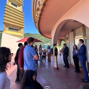 Speaking to a group of interns at the Marin County Civic Center