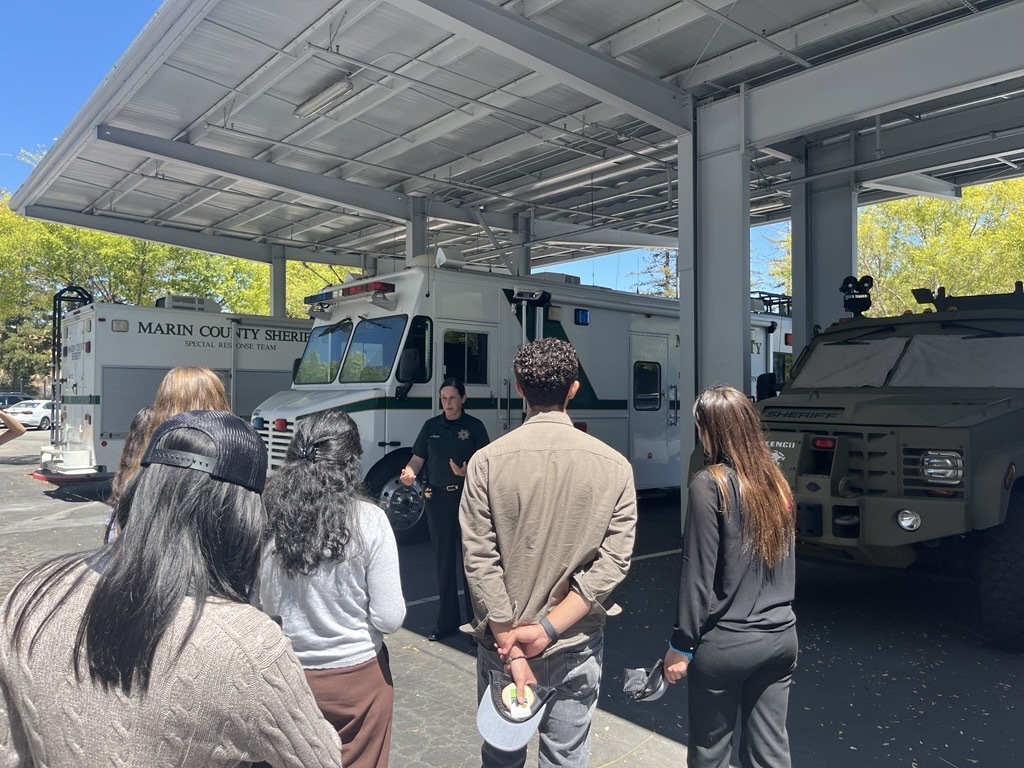 county interns learning about Sheriff's Office vehicles
