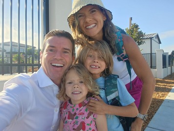 Eric Lucan, his wife and two children. 