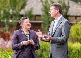 Eric Lucan and Legal Aid of Marin's Executive Director Laura McMahon