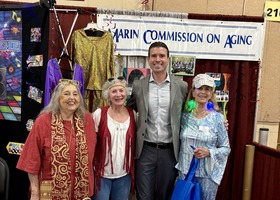 Eric Lucan at the Commission on Aging Booth at the Marin County Senior Fair. 