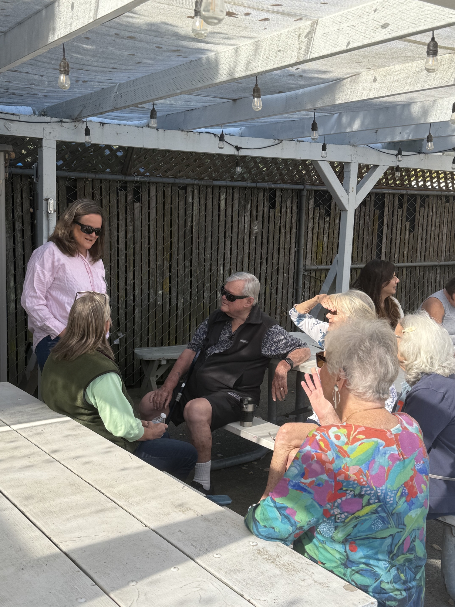 Mary presenting to neighbors at Northbridge meeting
