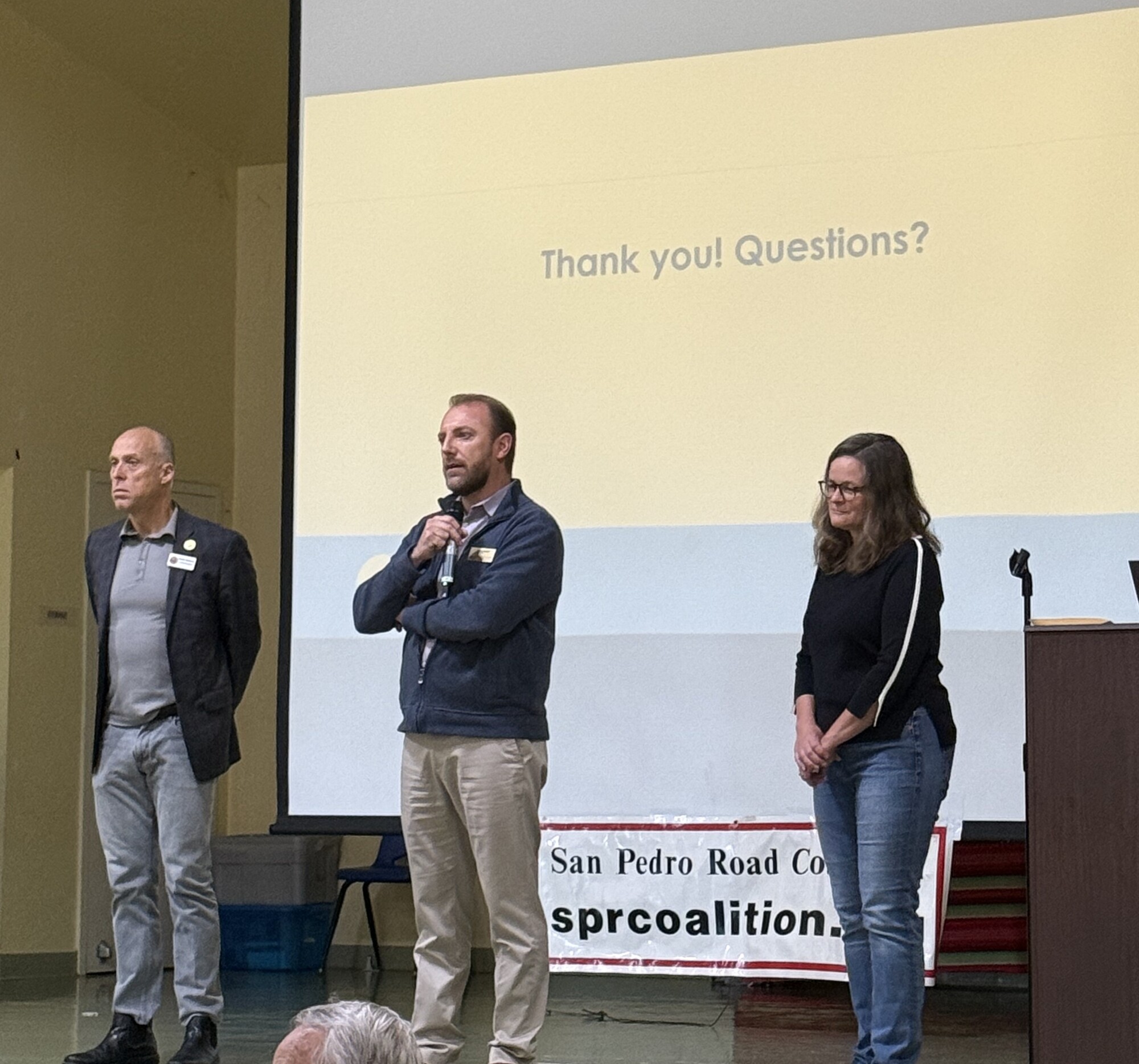 Mary, Chris Blunk, and Derek Johnson on stage