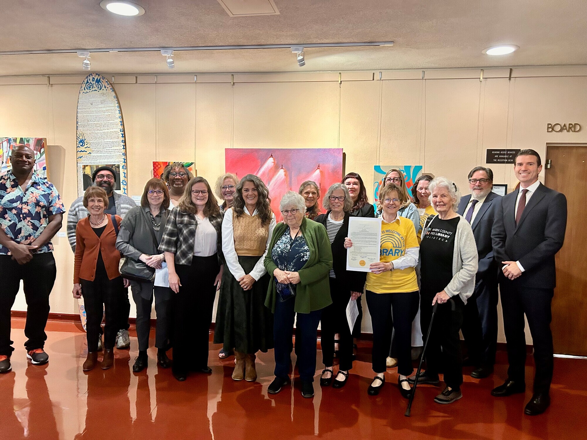 Group Photo Recognizing Friends of the Library Week