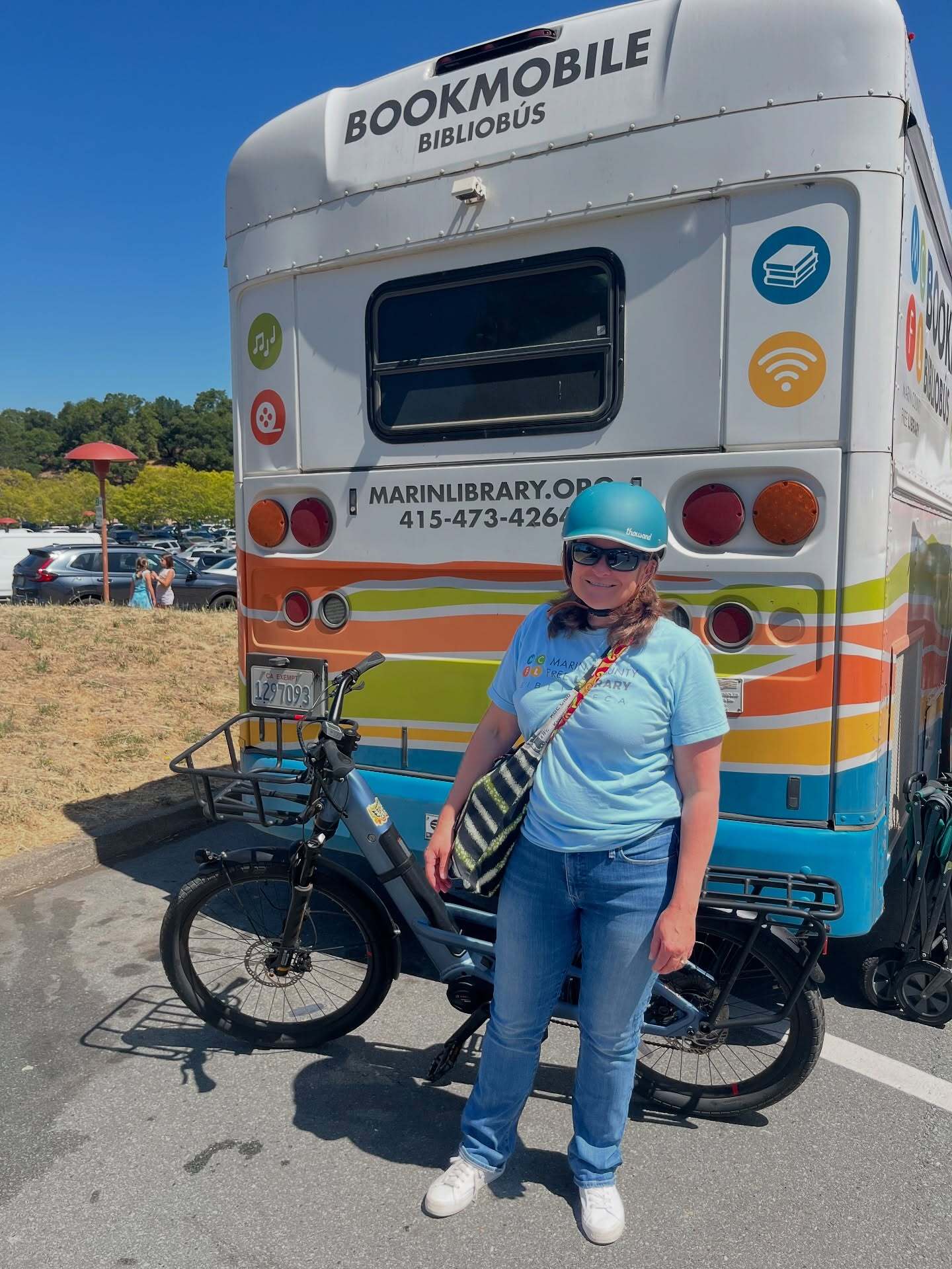 Office Hours at the farmers market with the Bookmobile