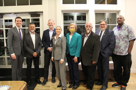 Supervisors Lucan, Rodoni, and Colbert with the Novato City Council Members