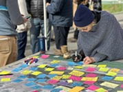 Image of a community member submitting feedback on the Marin County Fire Headquarters Project.