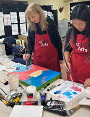 Youth and Arts - adult and youth painting