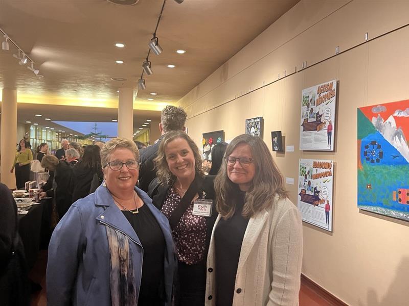 'What About Age?' exhibit opening with Councilmember Kertz and Morgan from Youth in Arts