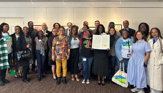 Proclaiming February as Black History Month with the Board of Supervisors and county employees