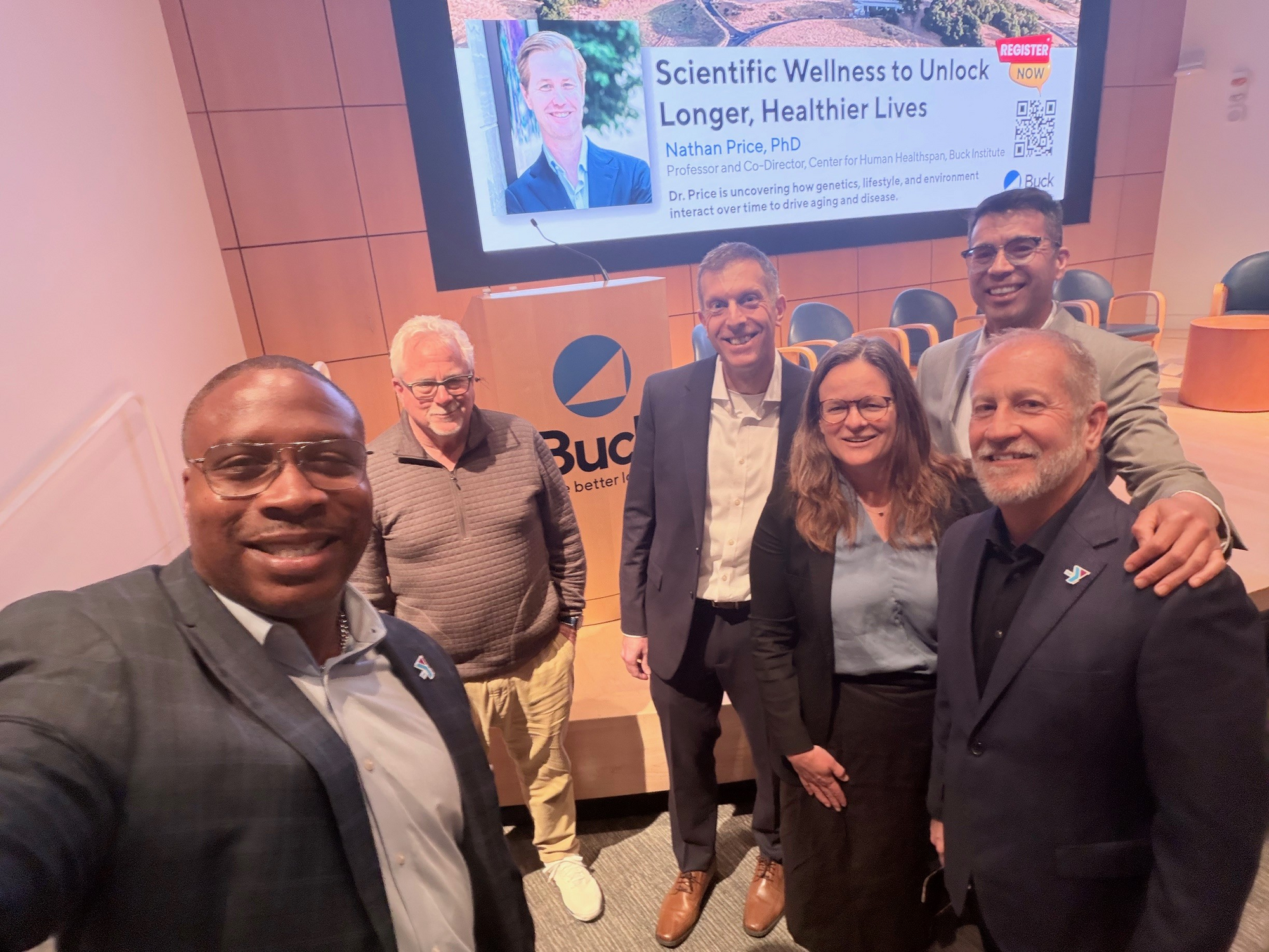 Group at the Buck Institute with the YMCA