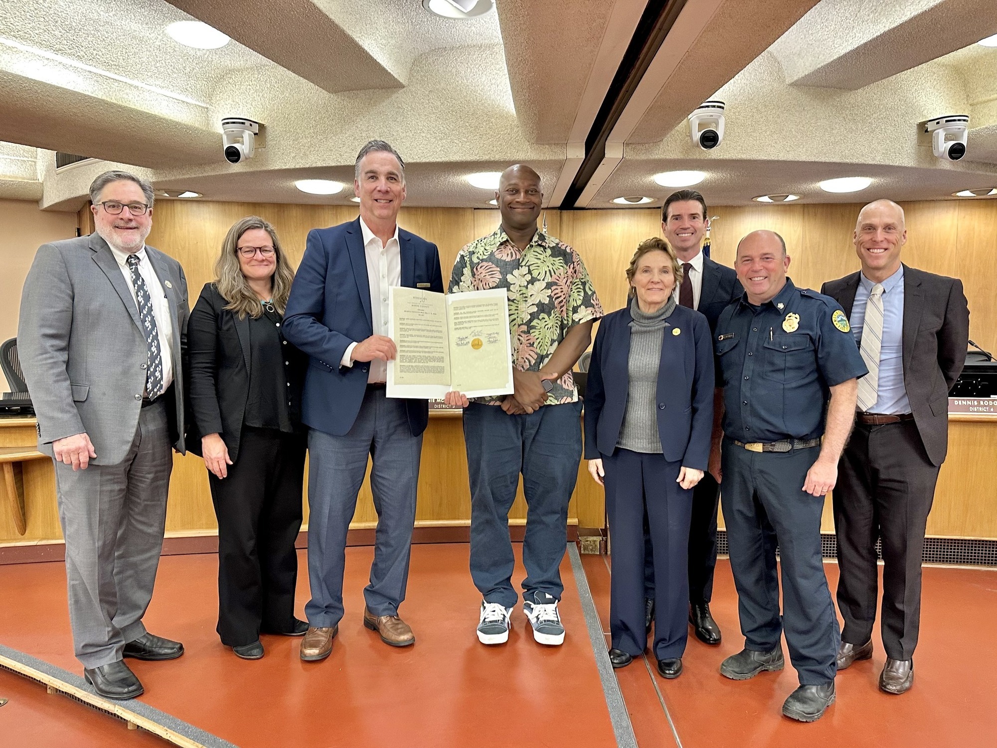 Group in BOS Chambers with Wildfire Month Resolution