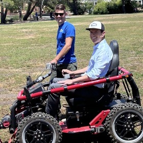 Eric Lucan riding the TerrainHopper with Parks Team Member Kevin Wright 