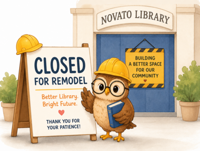 Cartoon image of an owl with a construction hat and sign that reads "Closed for Remodel"