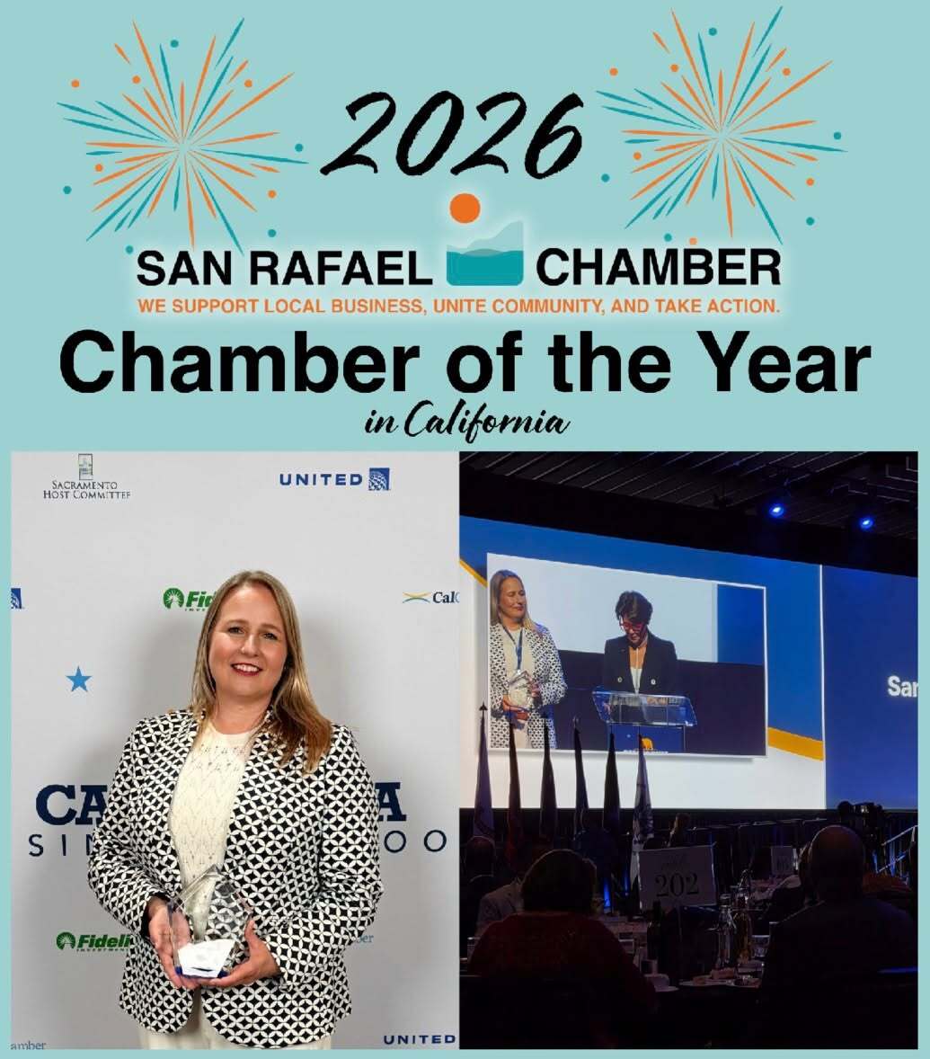 Karen Strolia with award for Chamber of the Year