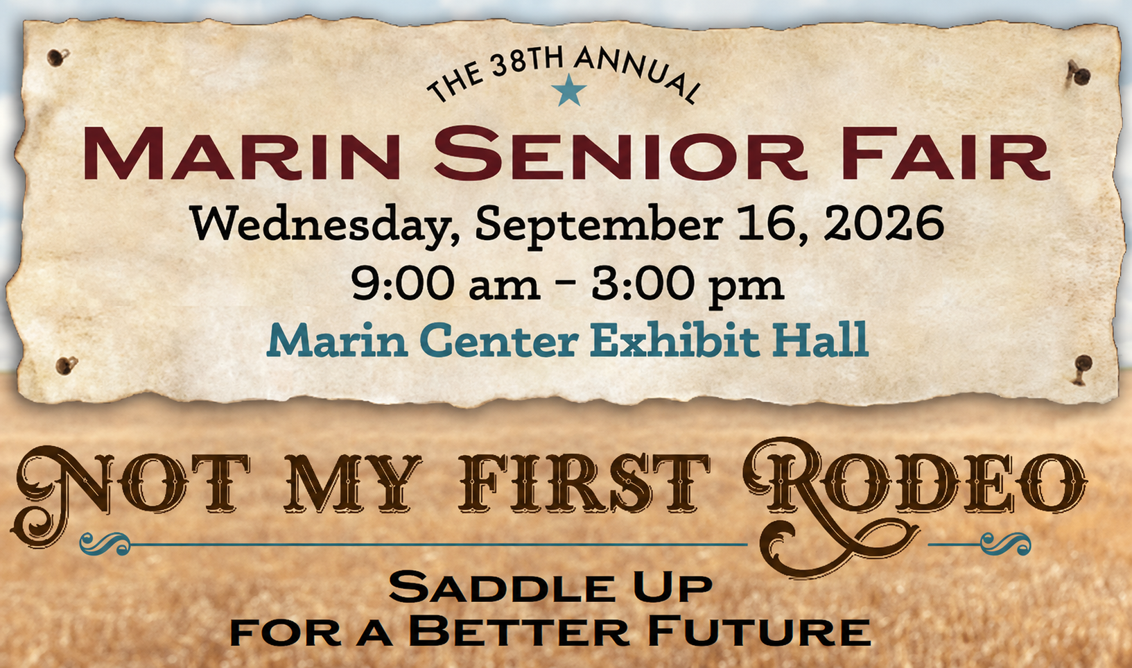Marin Senior Fair Banner with Western Theme