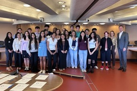 Group photo with Supervisor Eric Lucan, county staff and the newly sworn in 2026-27 Youth Commission 
