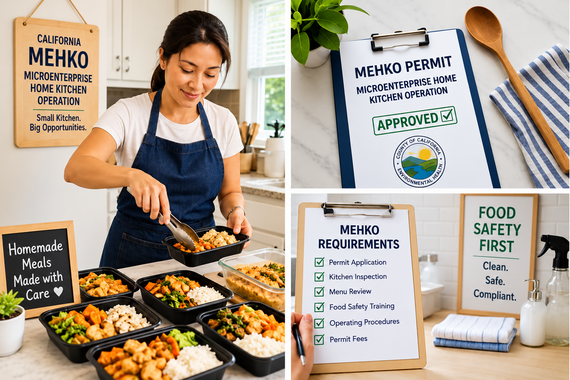 woman serving food in home kitchen