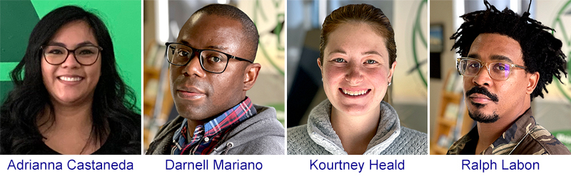 From left: Adrianna Castaneda, Darnell Mariano, Kourtney Heald and Ralph Labon