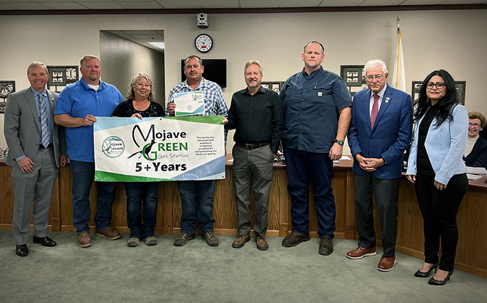 Caltrans District 8 Vidal Maintenance Station at Vidal Junction 5th consecutive Mojave Green Gas Station.