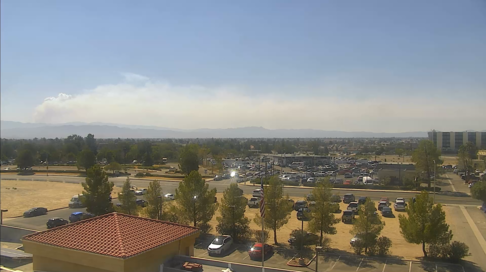 Smoke billows from the Radford fire near Big Bear Lake on Tuesday, Sept. 6, 2022.