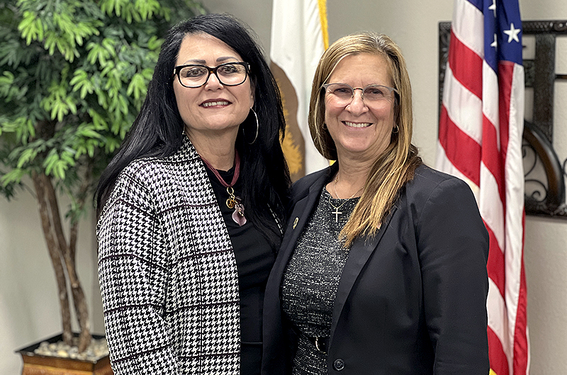 Kari Leon, left, is MDAQMD Governing Board Chair for 2023, and Brigit Bennington, right, is vice chair.