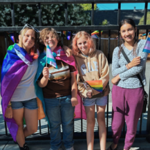 Teens showing their pride.