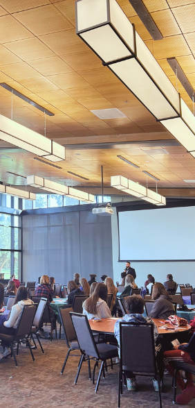 Teens participating in a mental health workshop.
