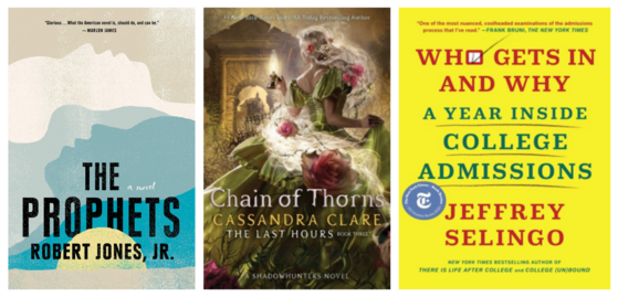 Book Covers of The Prophets, Chain of Thorns and Who Gets in and Why