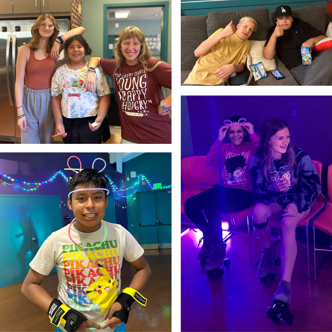 Collage of Teen Center photos