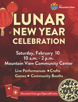 2024 Lunra New Year Flyer with Event Information and Year of the Dragon Emblem