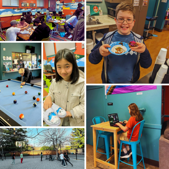 Collage of teen center photos