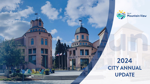 Title Slide for City Annual Update Showing City Hall