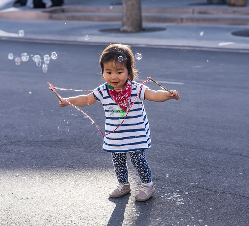 Little Girl Bubbles