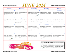 2024 June Lunch Menu