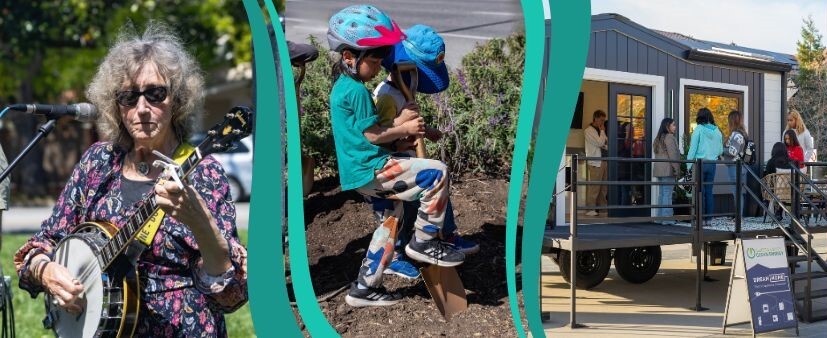 Musician, Children planting, Person in water heater costume
