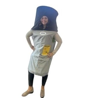 Person in wattson water heater costume