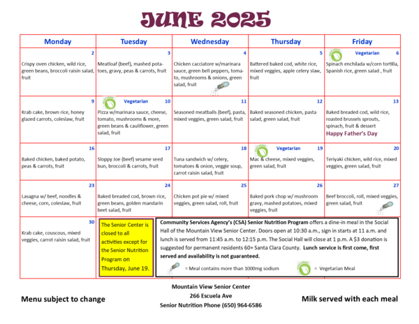 2025 June Lunch Menu 2