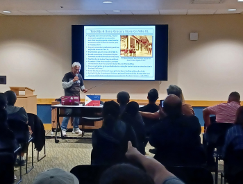 Photo of the presentation from the Pinoy Roots: A Local History of Filipinos in the Bay Area program