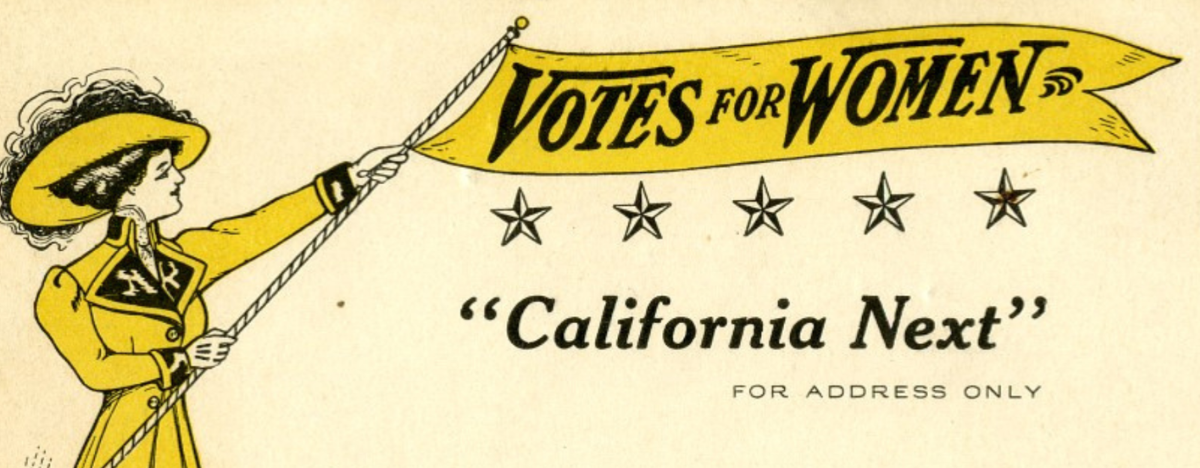 Photo of a historical women's suffrage pamphlet