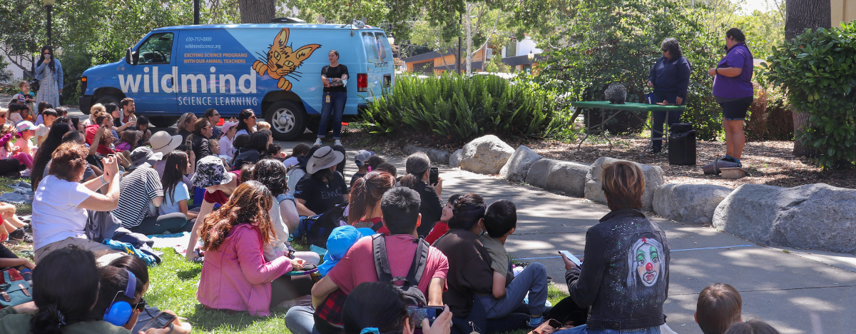 Photo of a porcupine on a table during the Wildmind Science Learning program