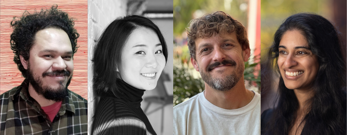 Headshots of all four featured authors for July