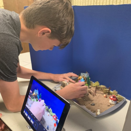 Teen doing Stop Motion Animation