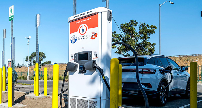 Electric vehicle charging in Fairfield.